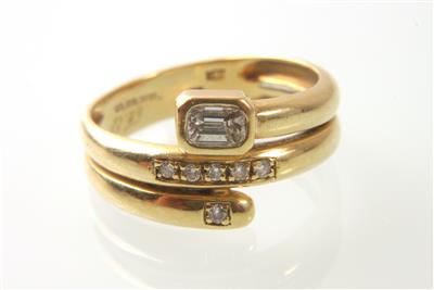 Brillant-Diamantring zus. 0,33 ct - Gioielli e orologi