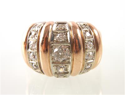 Altschliffbrillant-Diamant Ring zus. ca. 0,85 ct - Schmuck, Uhren und Antiquitäten