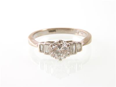 Brillant-Diamant Ring zus. ca. 0,85 ct - Schmuck und Uhren
