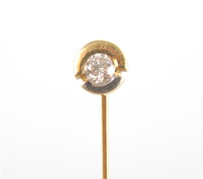 Brillantanstecknadel ca. 0,15 ct - Schmuck und Uhren