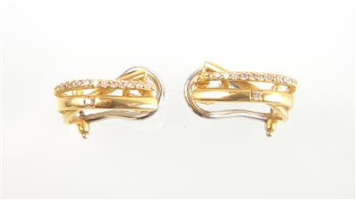 Brillantohrclips zus. ca. 0,15 ct - Jewellery and watches