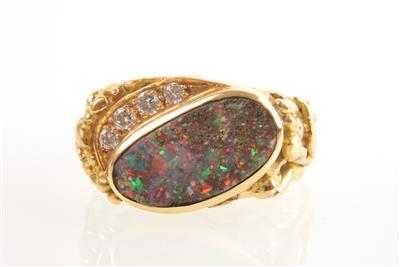 Opal Brillant Ring - Schmuck und Uhren