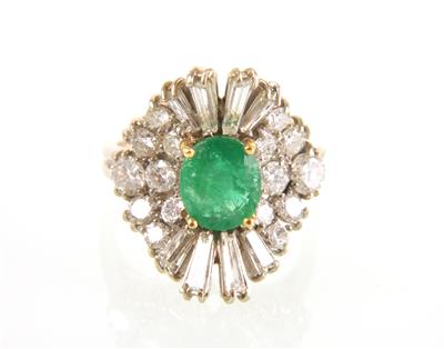 Brillant Diamant Smaragdring - Klenoty a náramkové
