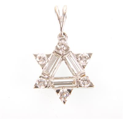 Brillant-Diamantanhänger zus. ca. 0,65 ct - Jewellery and watches