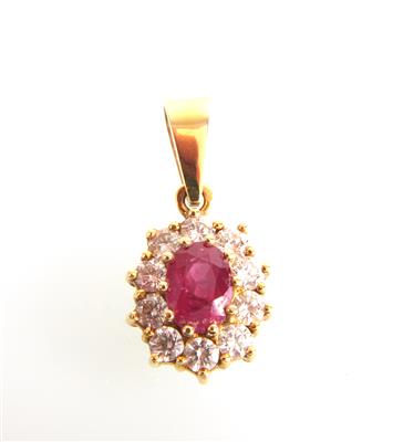 Brillantanhänger zus. ca. 0,70 ct - Schmuck und Uhren