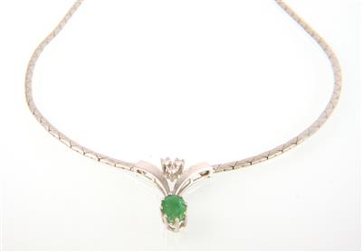 Brillantcollier zus. 0,10 ct - Schmuck und Uhren