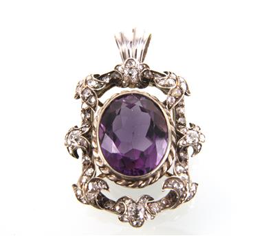 Diamant-Amethyst Anhänger - Jewellery and watches