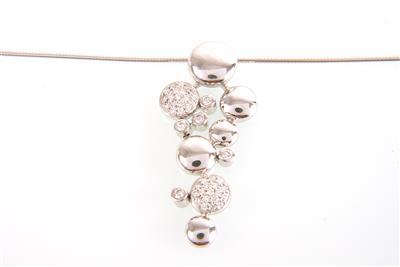 Brillant-Collier zus. ca. 0,60 ct - Jewellery and watches