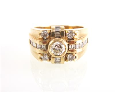 Brillant Diamantring zus. ca. 1,10 ct - Gioielli e orologi