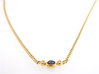 Brillantcollier zus. ca. 0,15 ct - Schmuck und Uhren