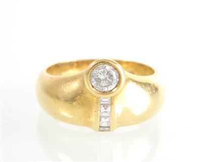 Brillant Diamantring zus. ca. 0,40 ct - Schmuck und Uhren