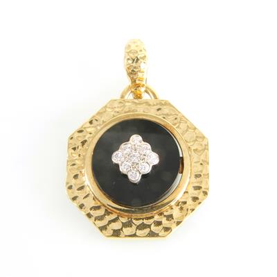 Brillant-Onyx Anhänger - Schmuck und Uhren