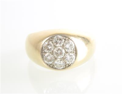 Brillantring zus. ca. 0,70 ct - Klenoty a Hodinky