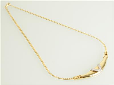 Brillantcollier zus. ca. 0,15 ct - Gioielli e orologi