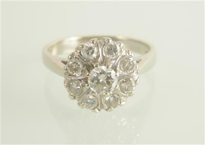 Brillantring zus. ca. 0,80 ct - Klenoty a Hodinky