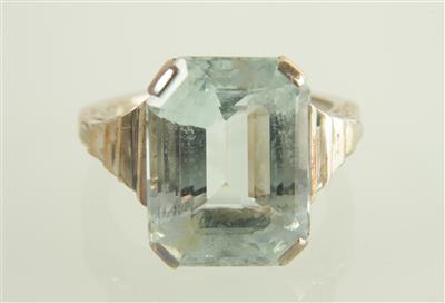 Aquamarinring ca. 8 ct - Klenoty a Hodinky