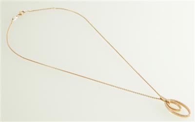 Brillantcollier zus. 0,48 ct - Klenoty a Hodinky