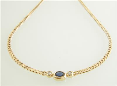 Brillantcollier zus. ca. 0,15 ct - Klenoty a Hodinky