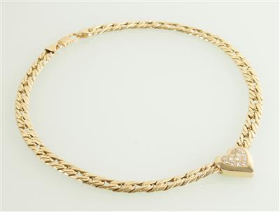 Brillantcollier zus. ca. 0,80 ct - Klenoty a Hodinky