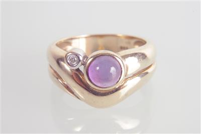 Brillant Amethystring - Schmuck und Uhren