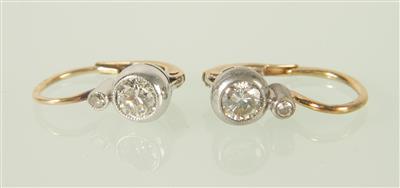 Diamantohrringe zus. ca. 0,60 ct - Jewellery and watches