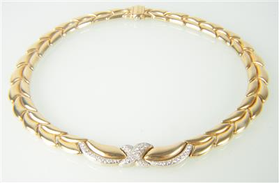 Brillantcollier zus. ca. 0,90 ct - Gioielli e orologi