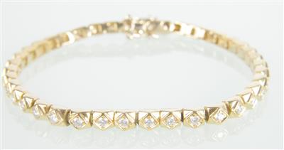 Brillantarmkette zus. ca. 0,80 ct - Klenoty a Hodinky