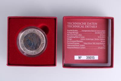 Bimetall Niobmünze Euro 25.- - Gioielli e orologi